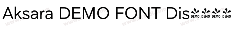 Aksara DEMO FONT Dis字体转换